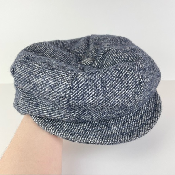 Hat People Unisex One Size Tweed Spitfire Newsboy Cap Navy Classic Handmade - Picture 1 of 11